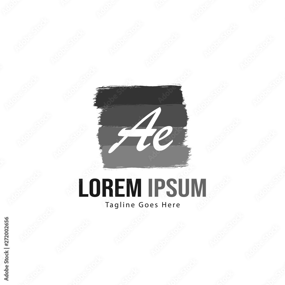 AE Letter Logo Design. Creative Modern AE Letters Icon Illustration