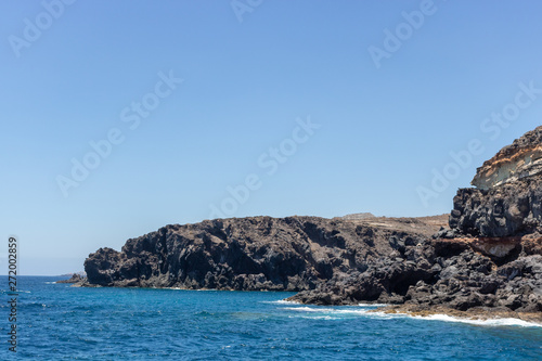 The rocky coast of the island of Tenerife