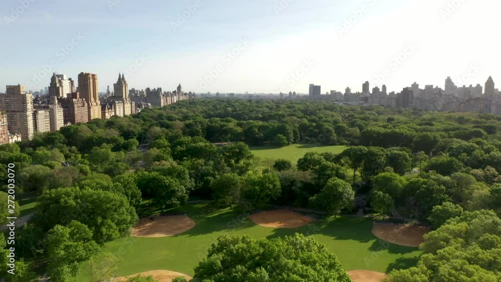 View of Central Park baseball fields View of Central Park baseball fields