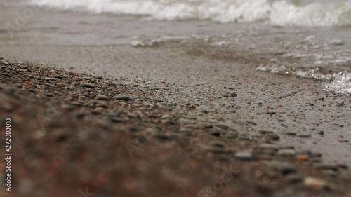 Wallpaper Mural Waves in slow motion hitting the rocky shore and crashing with power Torontodigital.ca