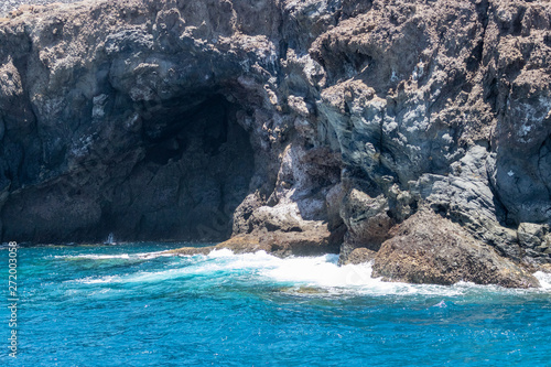 The rocky coast of the island of Tenerife