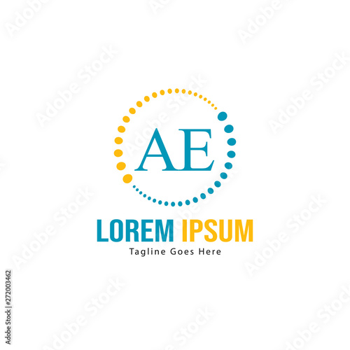 Free Download AE Letter Logo Design. Creative Modern AE Letters Icon Illustration - GFXLoad