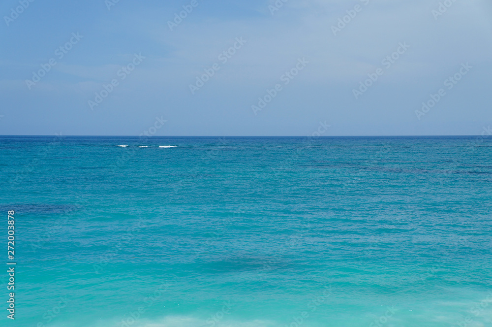Tulum beach at Caribbean sea, Riviera Maya, Quintana Roo, Mexico                               