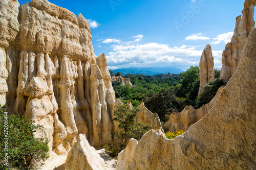 Les Orgues d´Ille sur Tet, geological site in Pyrénées-Orientales, Languedoc-Roussillon, France photo