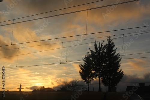 sunset on the rails