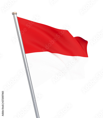 Indonesia flag blowing in the wind. Background texture. Jakarta. 3d rendering, waving flag. Isolated on white. Illustration. Free Download Indonesia flag blowing in the wind. Background texture. Jakarta. 3d rendering, waving flag. Isolated on white. Illustration. - GFXLoad