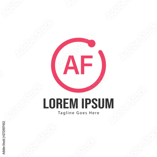 AF Letter Logo Design. Creative Modern AF Letters Icon Illustration