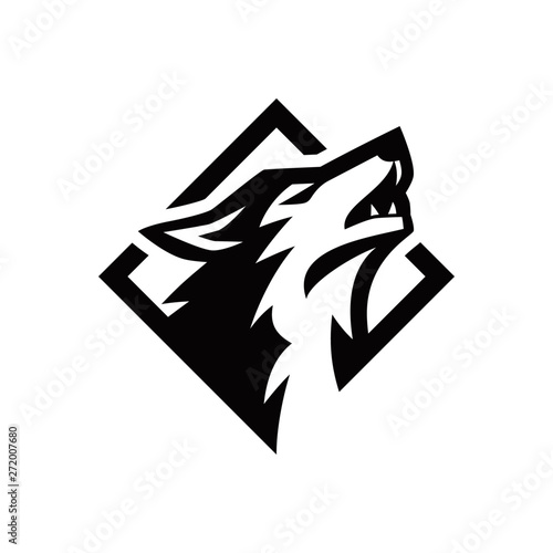 Wolf Vintage Logo Stock Vector