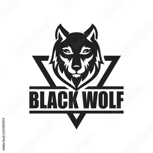 Wolf Vintage Logo Stock Vector