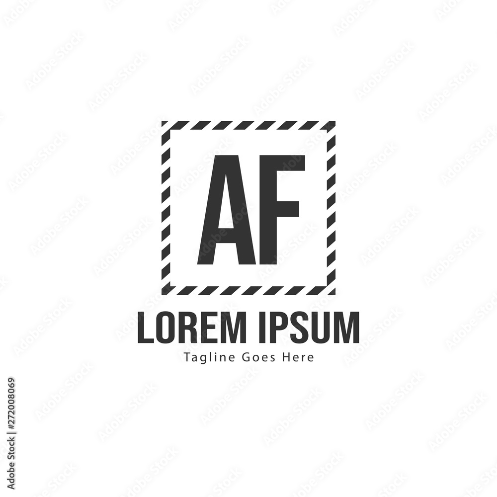 Fototapeta premium AF Letter Logo Design. Creative Modern AF Letters Icon Illustration