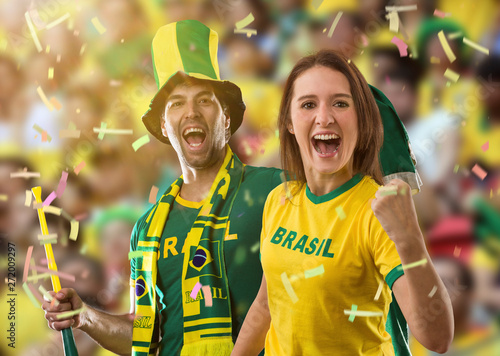 Brazilian couple Celebrating
