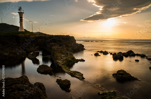 lighthouse at sunset