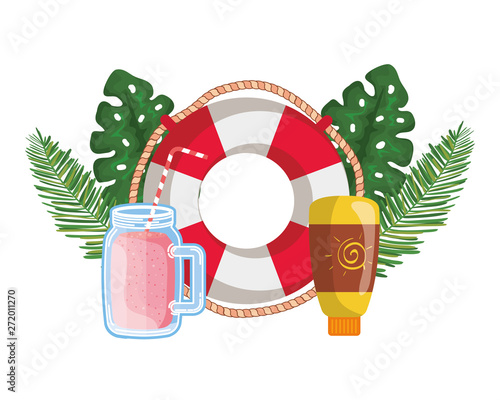 solar blocker bottle with float and juice