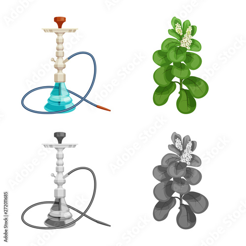 Vector illustration of refuse and stop logo. Collection of refuse and habit vector icon for stock.