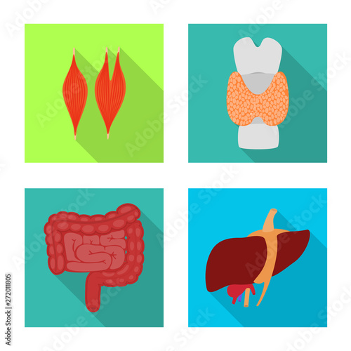 Isolated object of human and health sign. Collection of human and scientific stock symbol for web.