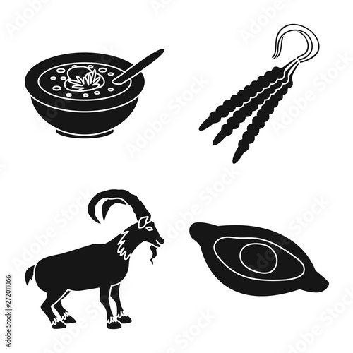 Vector illustration of heritage and originality logo. Collection of heritage and traditions stock vector illustration.