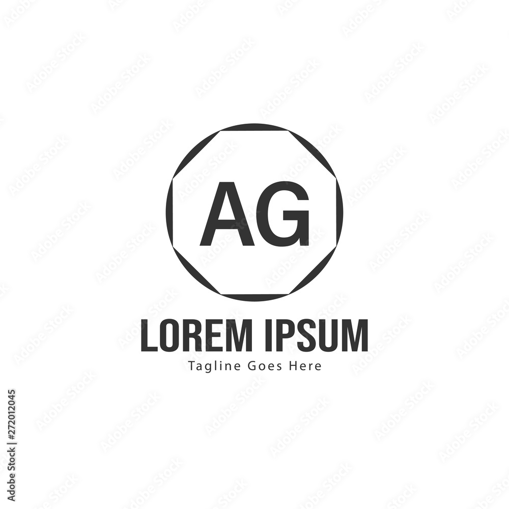 AG Letter Logo Design. Creative Modern AG Letters Icon Illustration AG Letter Logo Design. Creative Modern AG Letters Icon Illustration