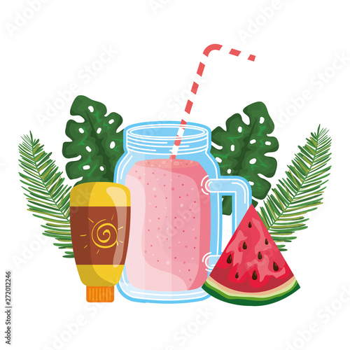 juice watermelon fruit jar with blocker solar