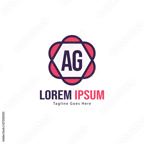 Free Download AG Letter Logo Design. Creative Modern AG Letters Icon Illustration - GFXLoad