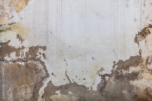 Old Weathered White Painted House of The Mud Wall
