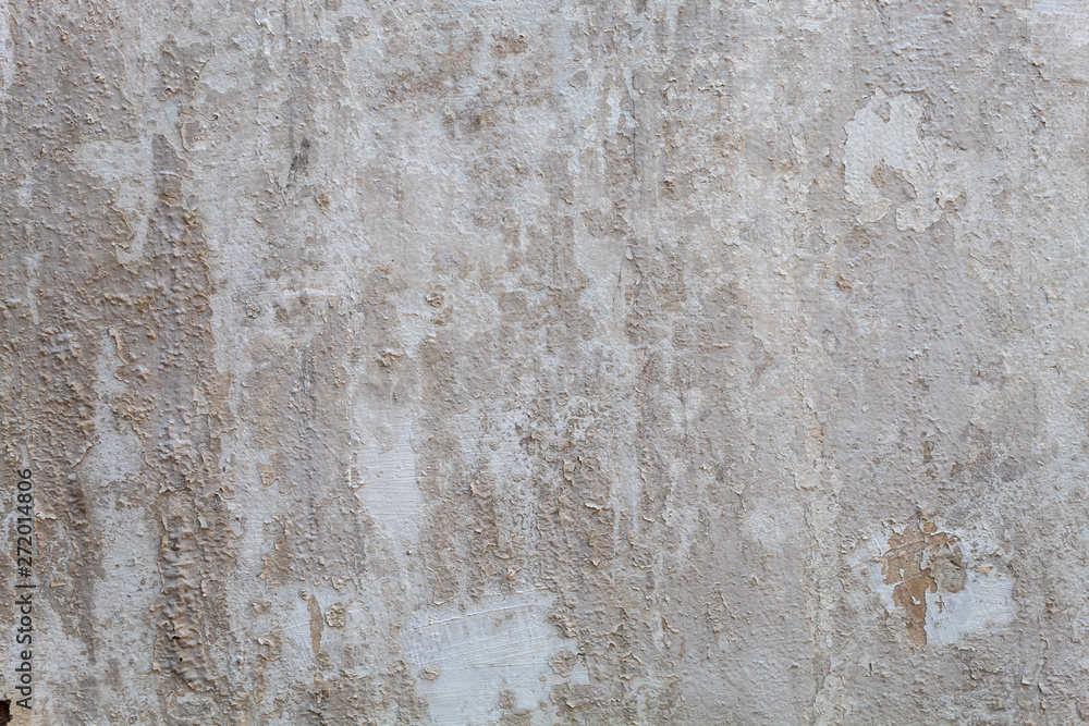 Fototapeta premium Old Weathered White Painted Concrete Wall Texture