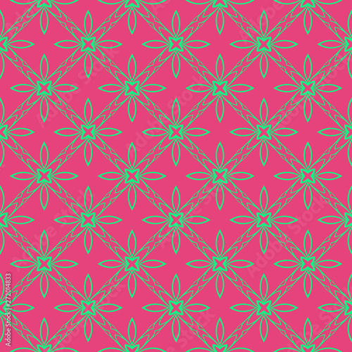 Floral beauty sprig pattern with pink and green color