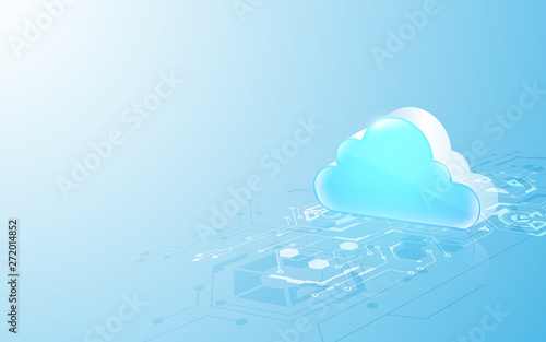 abstract cloud technology system sci fi design concept background
