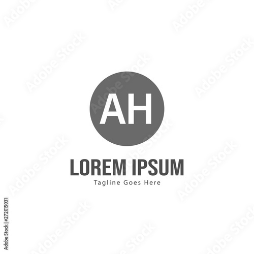 Free Download AH Letter Logo Design. Creative Modern AH Letters Icon Illustration - GFXLoad