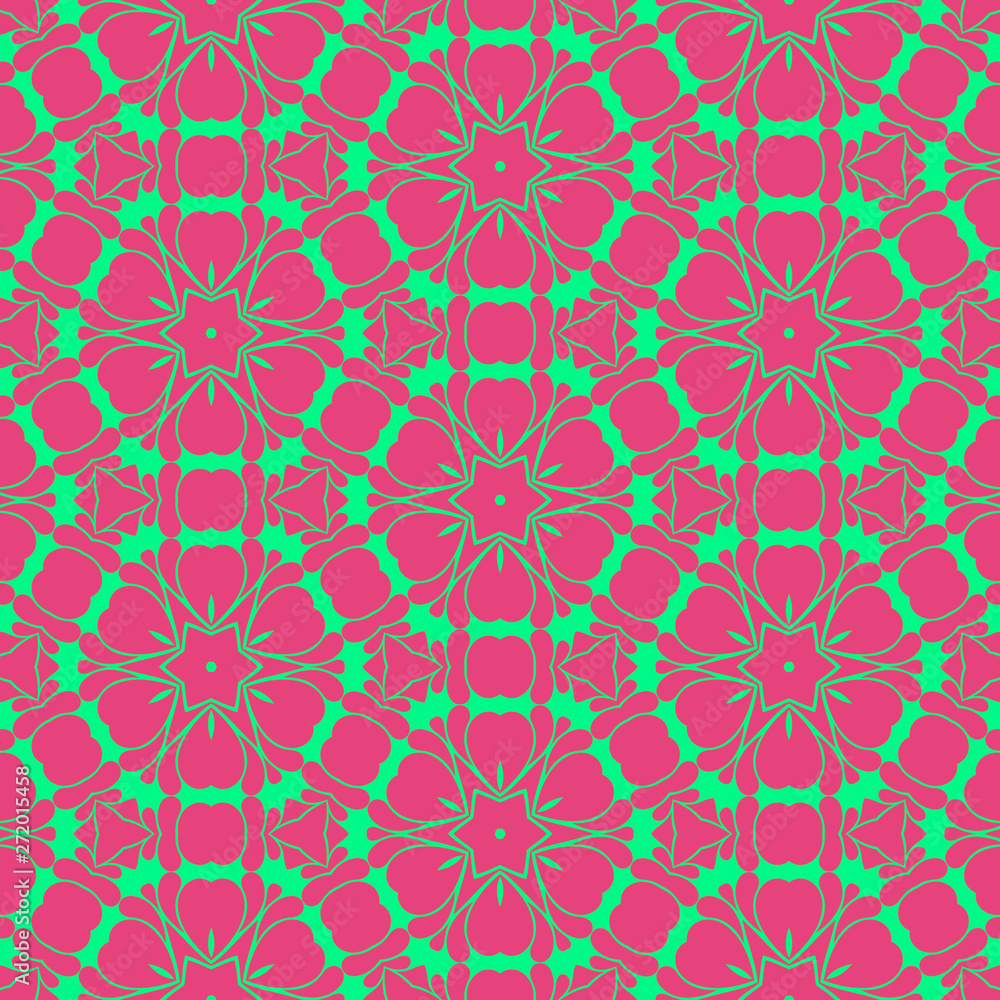 Pink and green beauty floral flat pattern cover design Pink and green beauty floral flat pattern cover design