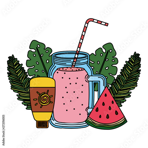 juice watermelon fruit jar with blocker solar