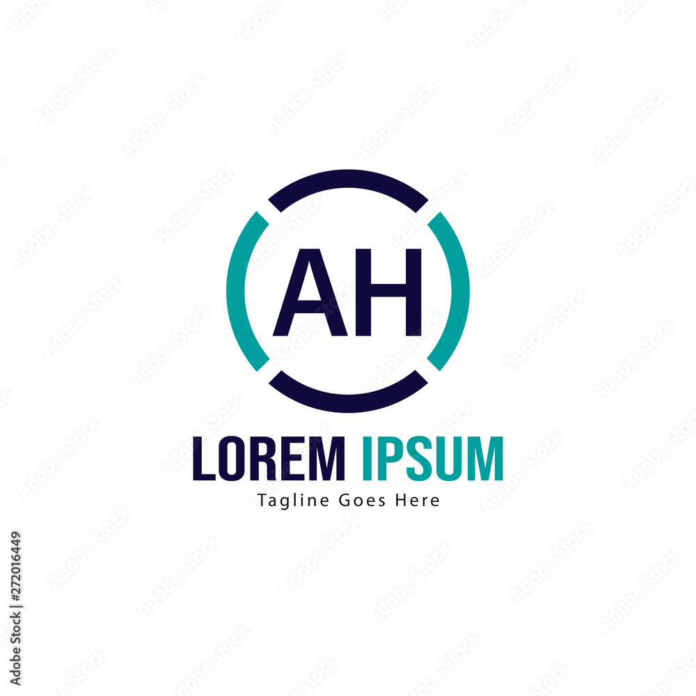 AH Letter Logo Design. Creative Modern AH Letters Icon Illustration AH Letter Logo Design. Creative Modern AH Letters Icon Illustration
