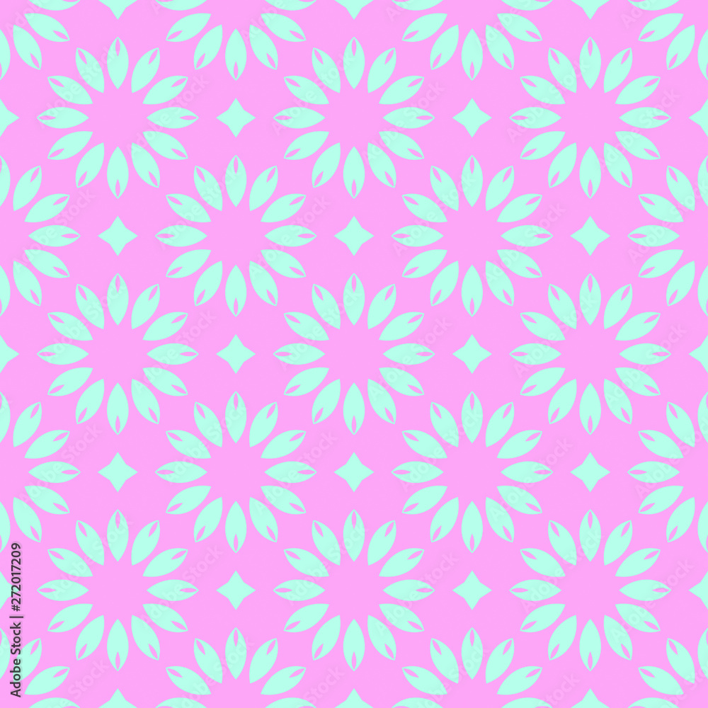 Blue and pink pastel happy fabric pattern Blue and pink pastel happy fabric pattern