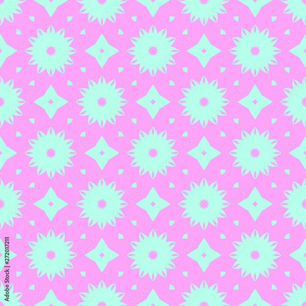 Blue and pink pastel happy fabric pattern Blue and pink pastel happy fabric pattern