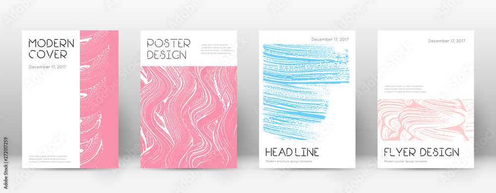 Cover page design template. Minimal brochure. 