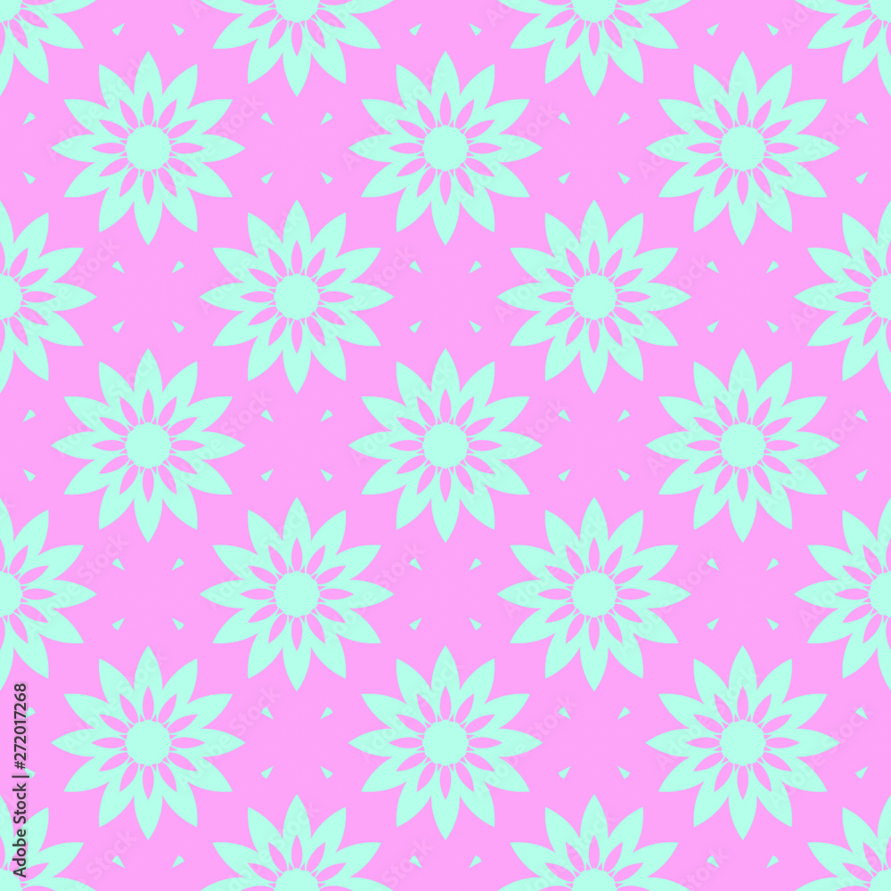 Blue and pink pastel happy fabric pattern Blue and pink pastel happy fabric pattern