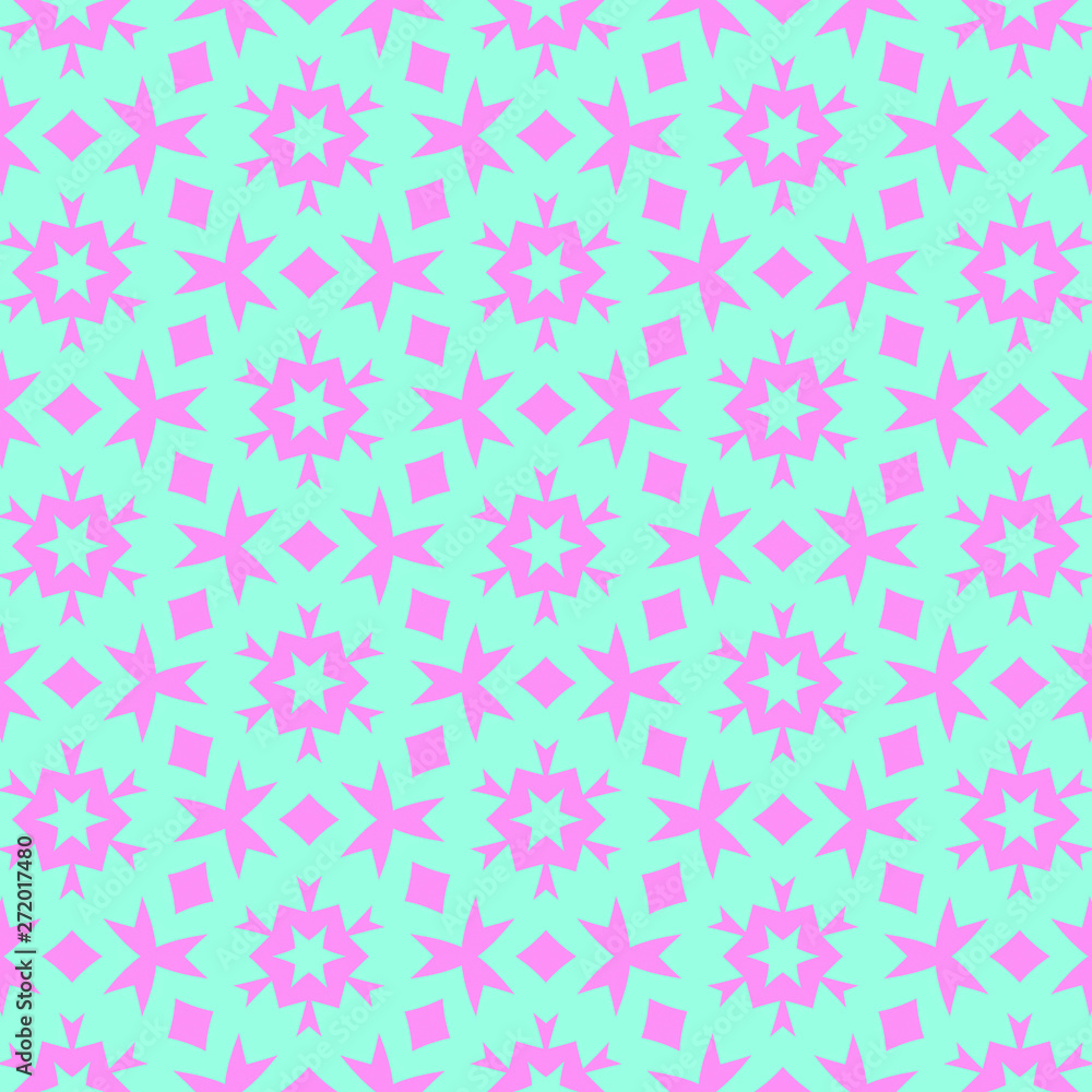 Blue and pink pastel happy fabric pattern Blue and pink pastel happy fabric pattern