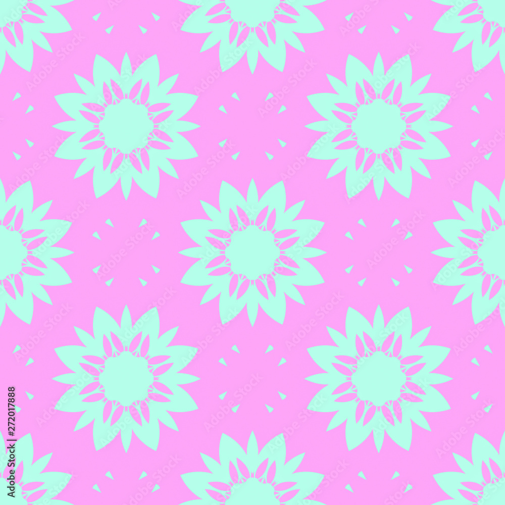 Blue and pink pastel happy fabric pattern Blue and pink pastel happy fabric pattern