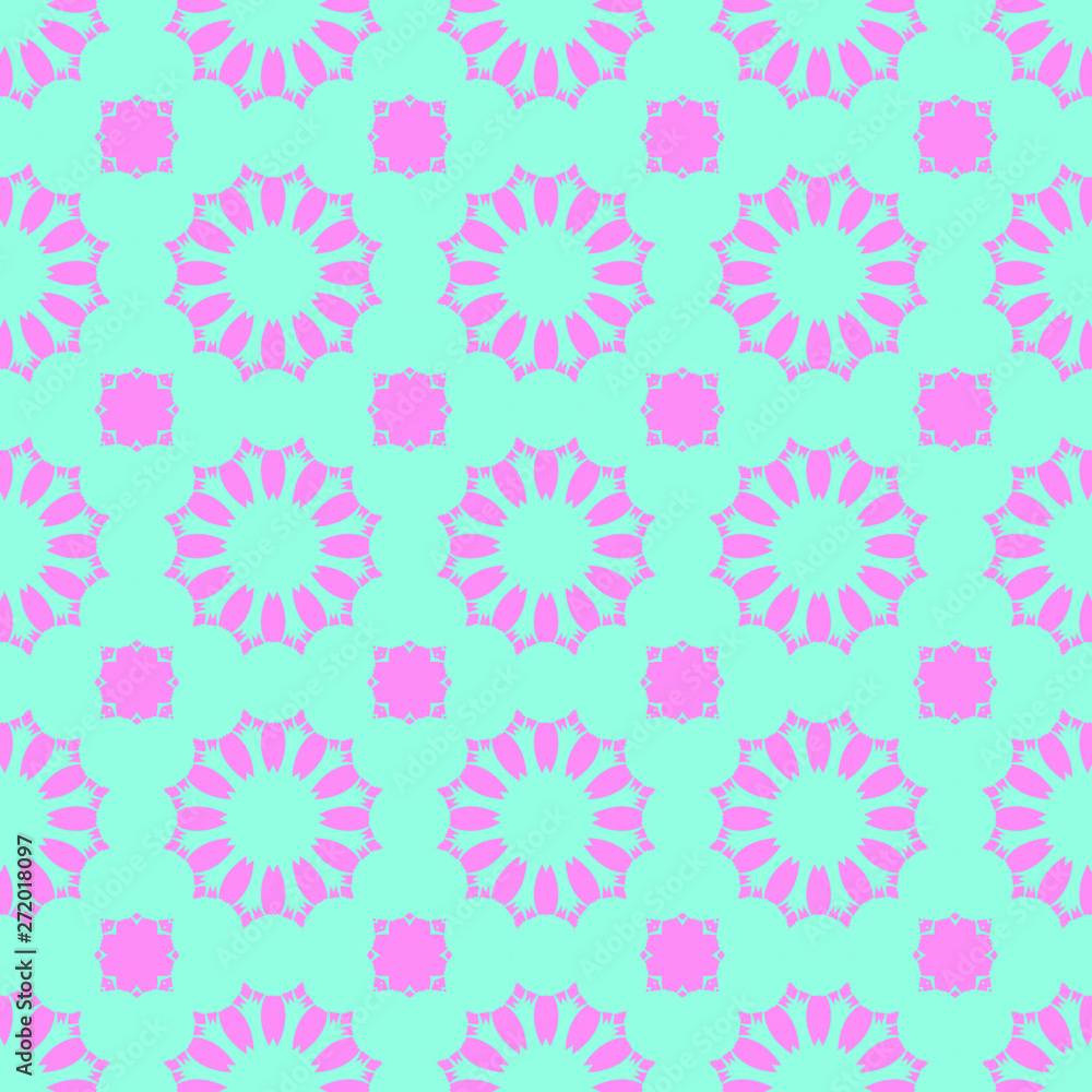 Pink and blue beauty flat pattern Pink and blue beauty flat pattern
