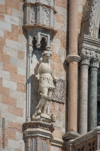 Palace of Doges,Venetia, Italia,march, 2019,exterior statues