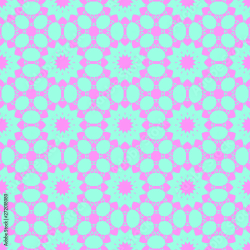 Blue and pink pastel happy fabric pattern