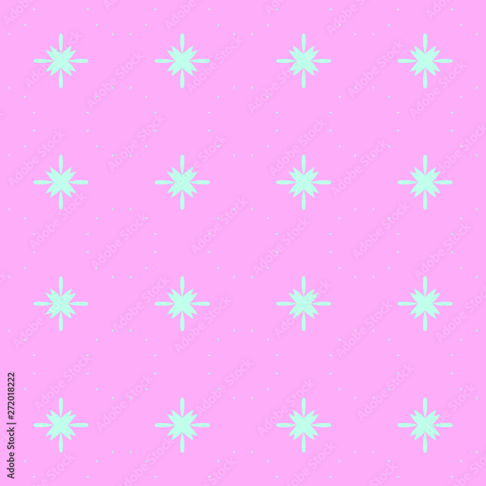 Pink and blue beauty flat pattern Pink and blue beauty flat pattern