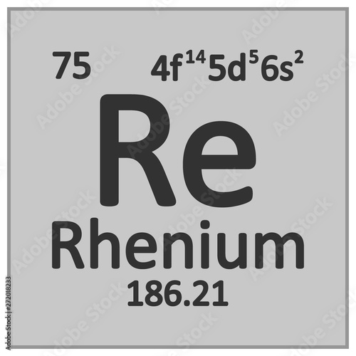 Periodic table element rhenium icon.