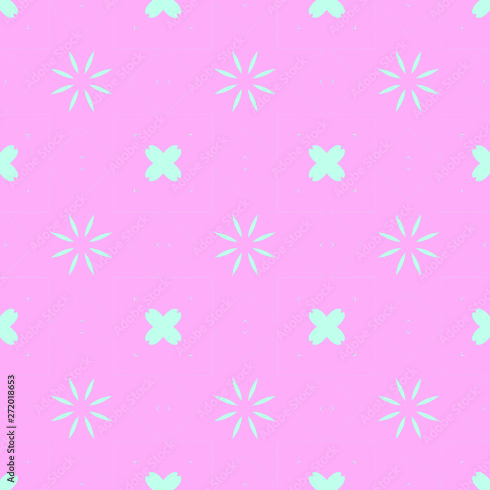 Pink and blue beauty flat pattern Pink and blue beauty flat pattern