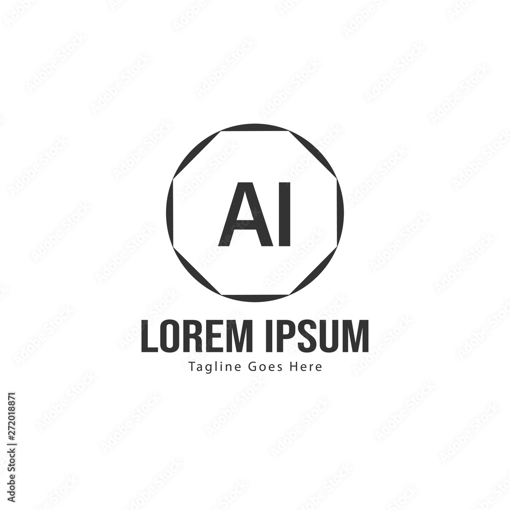 AI Letter Logo Design. Creative Modern AI Letters Icon Illustration AI Letter Logo Design. Creative Modern AI Letters Icon Illustration