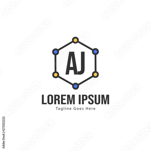 AJ Letter Logo Design. Creative Modern AJ Letters Icon Illustration