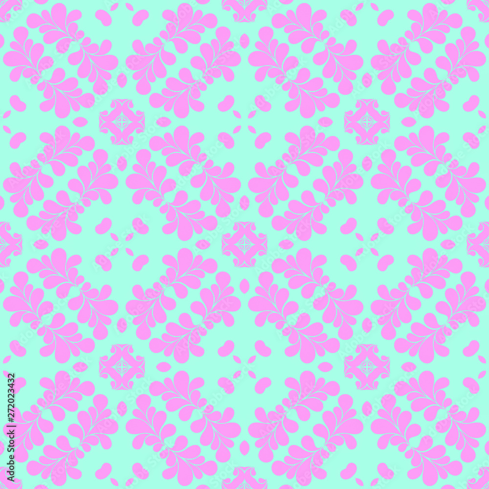 Pink and blue simple pattern with geometric form