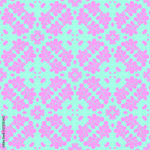 Pink and blue simple pattern with geometric form © AnaMaria