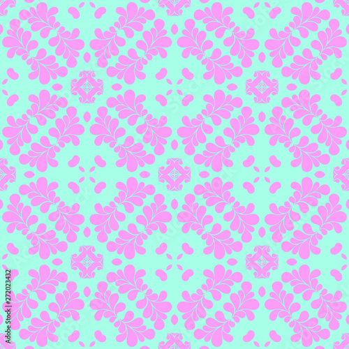 Pink and blue simple pattern with geometric form