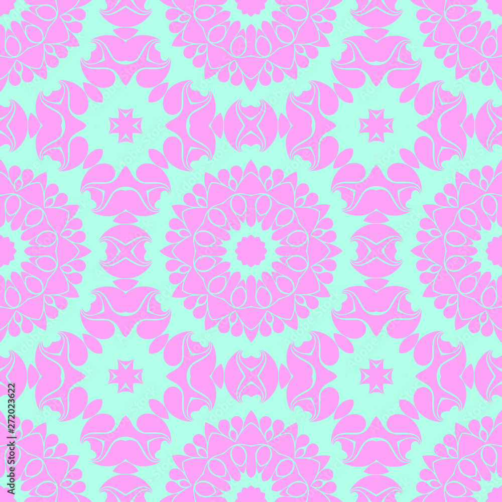 Pink and blue simple pattern with geometric form Pink and blue simple pattern with geometric form