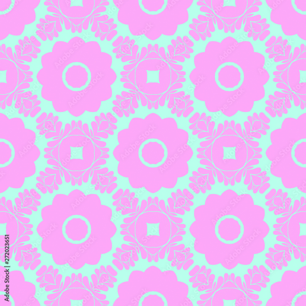 Pink and blue simple pattern with geometric form Pink and blue simple pattern with geometric form